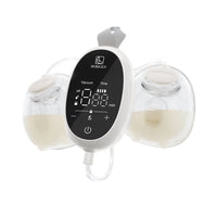 D6 Milk White Electric Hands Free Breast Pump Wearable Lower Noise Breastfeeding Strong Suction 180Ml/6Oz
