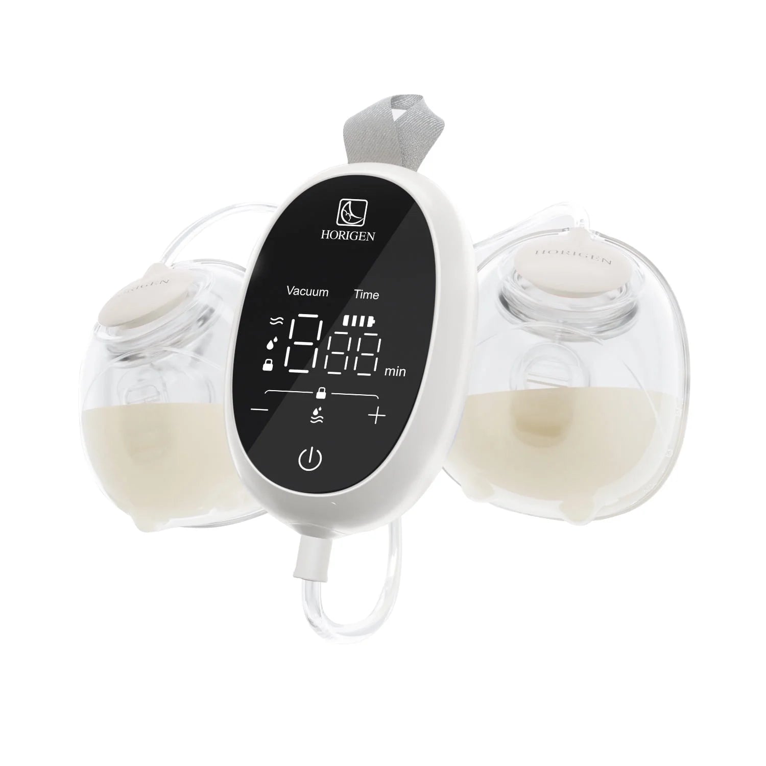 D6 Milk White Electric Hands Free Breast Pump Wearable Lower Noise Breastfeeding Strong Suction 180Ml/6Oz