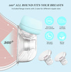 Breast Pump, Hands Free Breast Pump Portable Electric Breast Pump with 4 Modes & 12 Levels, 2 Pack, Blue