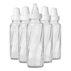 Classic Glass Twist Bottles, 6 Pack of 8 Ounce Each, Clear