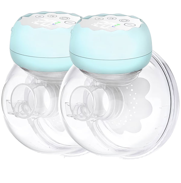 Breast Pump, Hands Free Breast Pump Portable Electric Breast Pump with 4 Modes & 12 Levels, 2 Pack, Blue