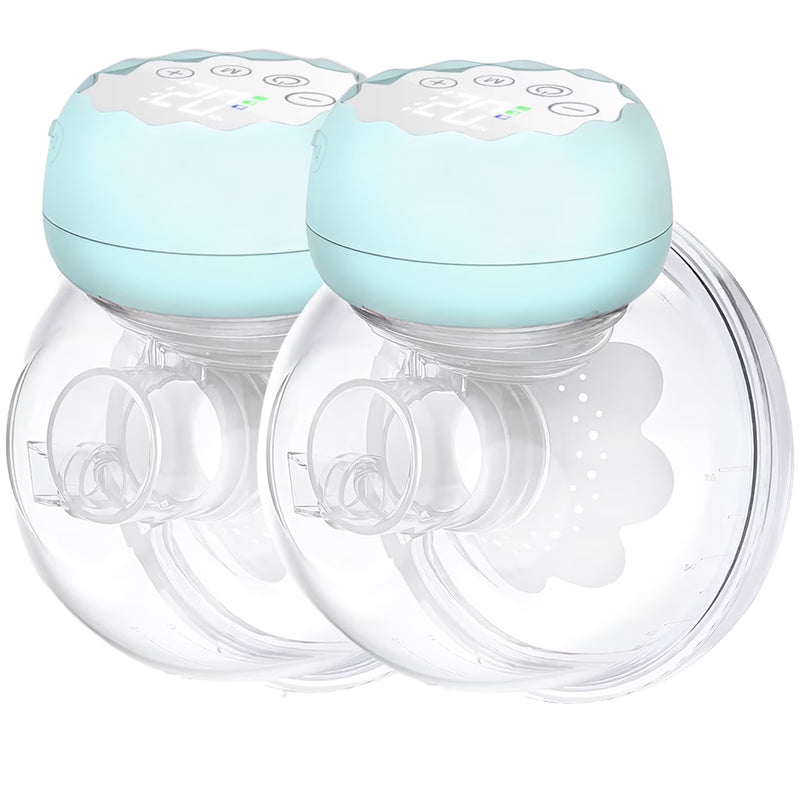 Breast Pump, Hands Free Breast Pump Portable Electric Breast Pump with 4 Modes & 12 Levels, 2 Pack, Blue