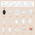 D6 Milk White Electric Hands Free Breast Pump Wearable Lower Noise Breastfeeding Strong Suction 180Ml/6Oz