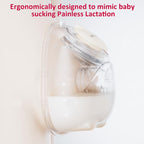 D6 Milk White Electric Hands Free Breast Pump Wearable Lower Noise Breastfeeding Strong Suction 180Ml/6Oz