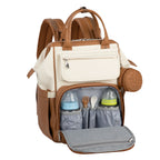 Diaper Bag Backpack, Spacious & Stylish Nappy Organizer, Coffee Cream