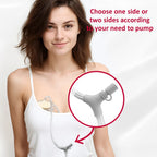 D6 Milk White Electric Hands Free Breast Pump Wearable Lower Noise Breastfeeding Strong Suction 180Ml/6Oz
